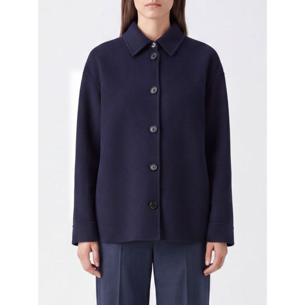 Aspesi Women Single-Breasted Short Wool Coat Aspesi With Classic Lapel Collar